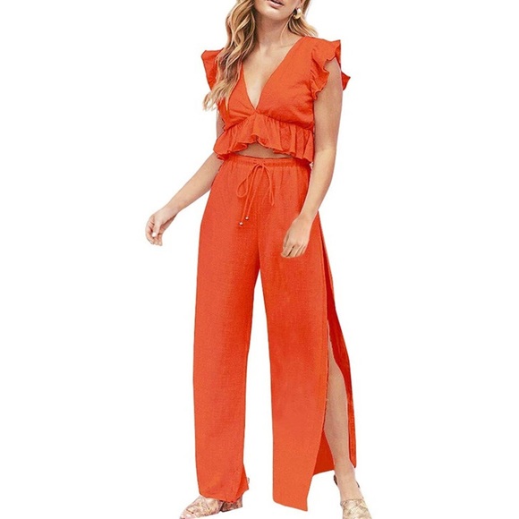 NWT 2-Piece Crop Top+Pants Set - Picture 6 of 10